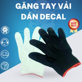 Găng tay vải dán decal (10 cái)