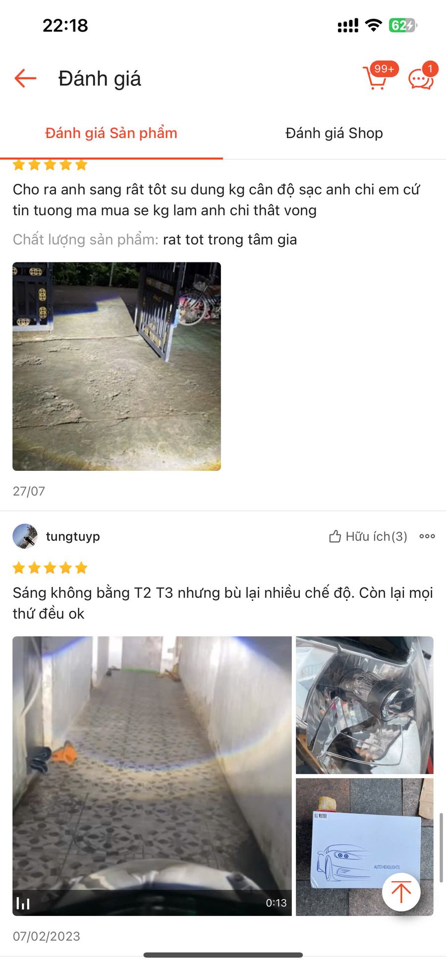 Đánh giá khách hàng 1